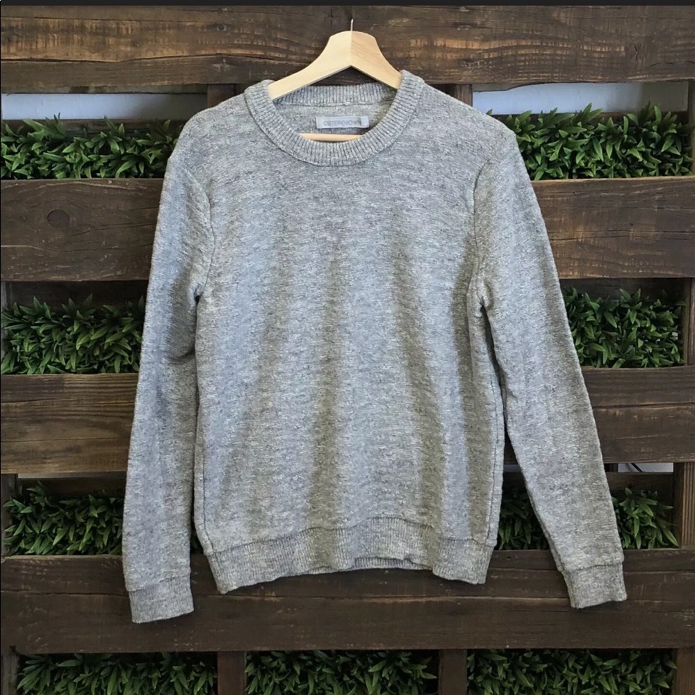 Outerknown Women's Solid Grey Knit Crew Sweater L - image 1